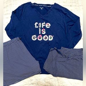 Plus size Life is Good 3 Piece Sleepwear